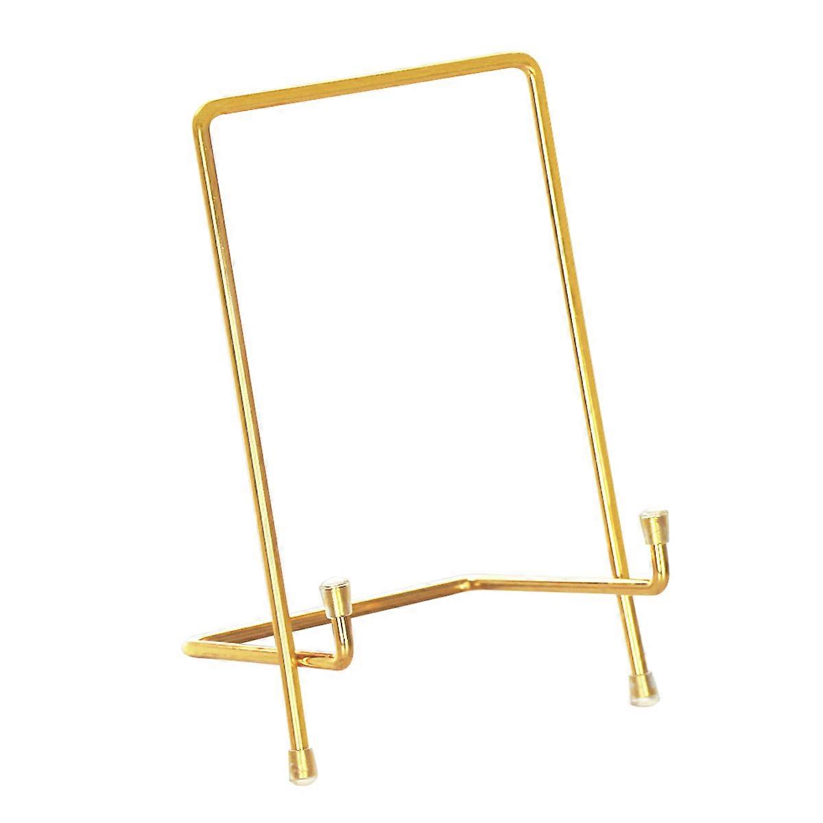 Golden Display Stand Multi-Purpose Metal Square Holder Rack Base 2Pcs
