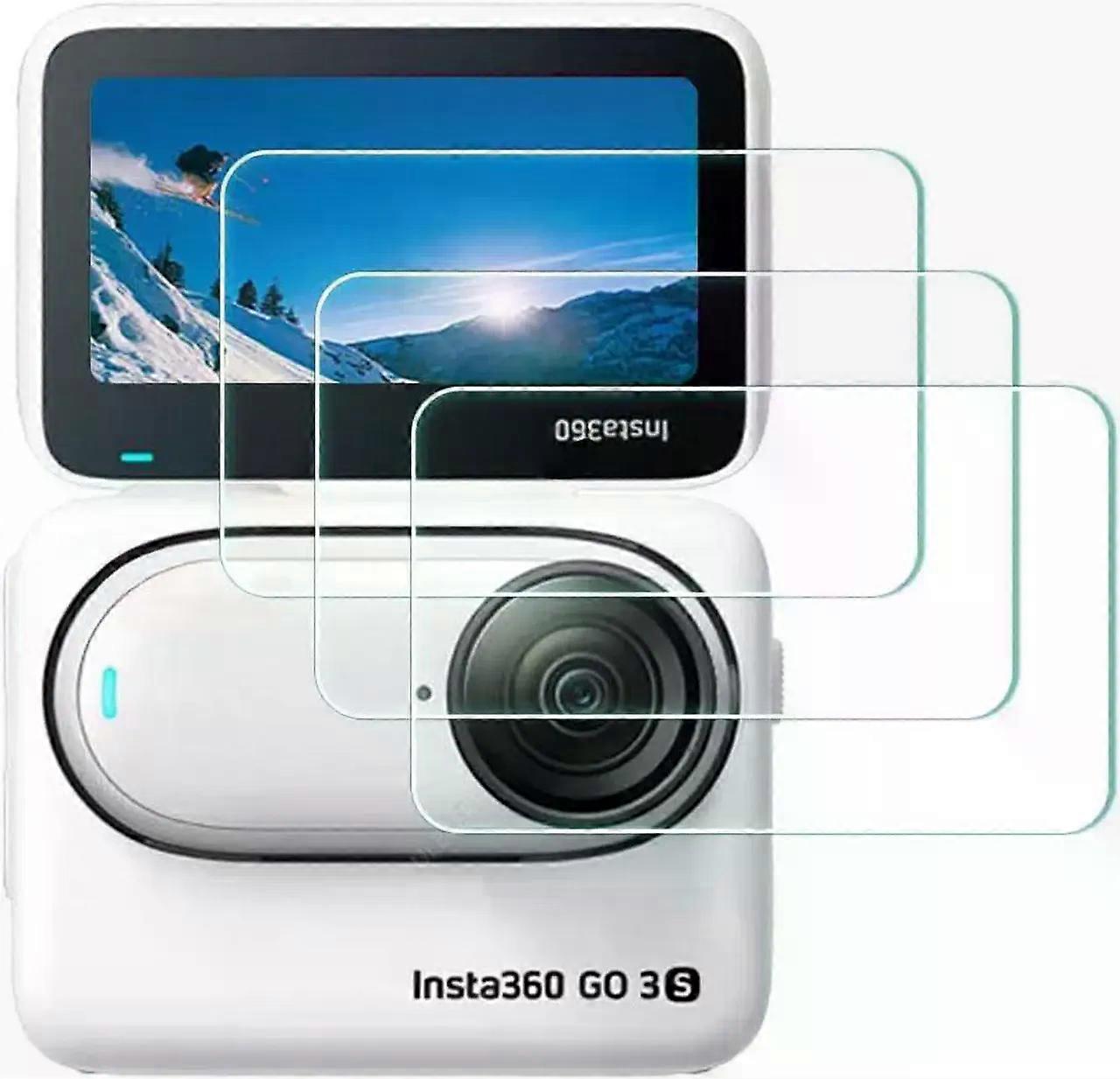 Screen Protector for Insta360 GO 3S 360 [3 Pack] Tempered Glass for Insta 360 GO 3S 0.3mm 9H Hardness Anti-Scrach Anti-Bubble