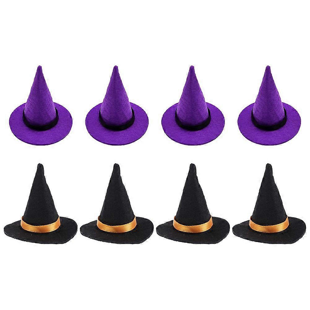 8Pcs Decorative Tiny Hats Multi-function Mini Hats Halloween Doll Hats Halloween Accessory