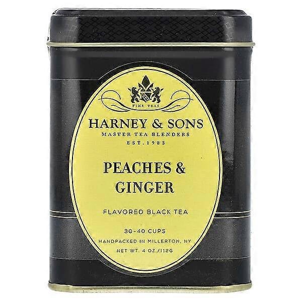 Harney & Sons, Black Tea, Peaches & Ginger, 4 oz (112 g)