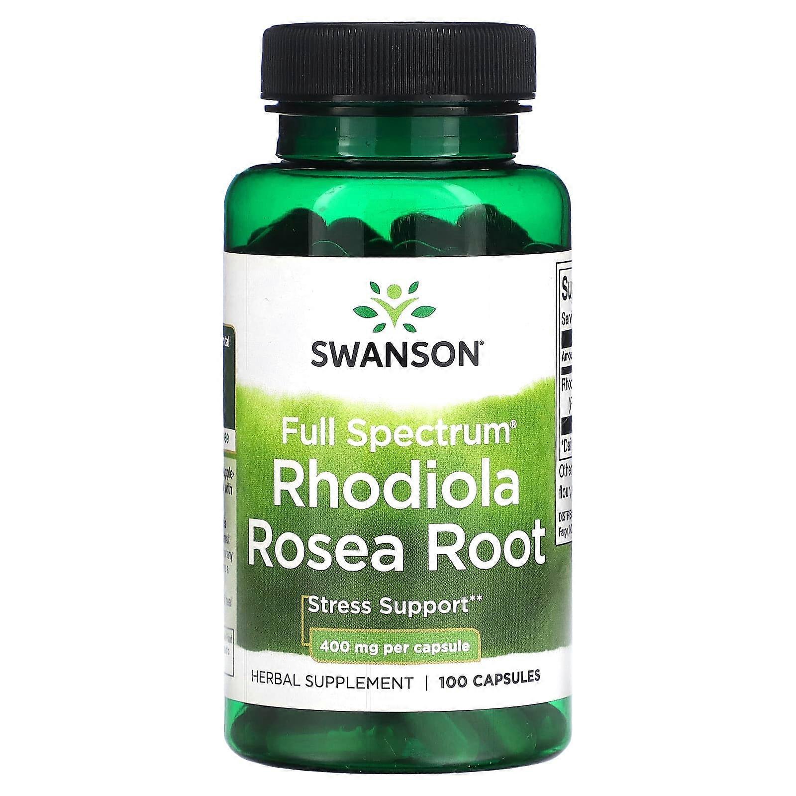 Full Spectrum Rhodiola Rosea Root, 400 mg, 100 Capsules