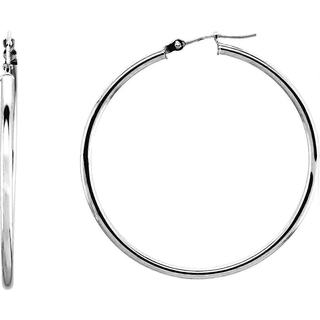 Or jaune massif 14 carats poli boucles d’oreilles-boucle d’oreille pour femme