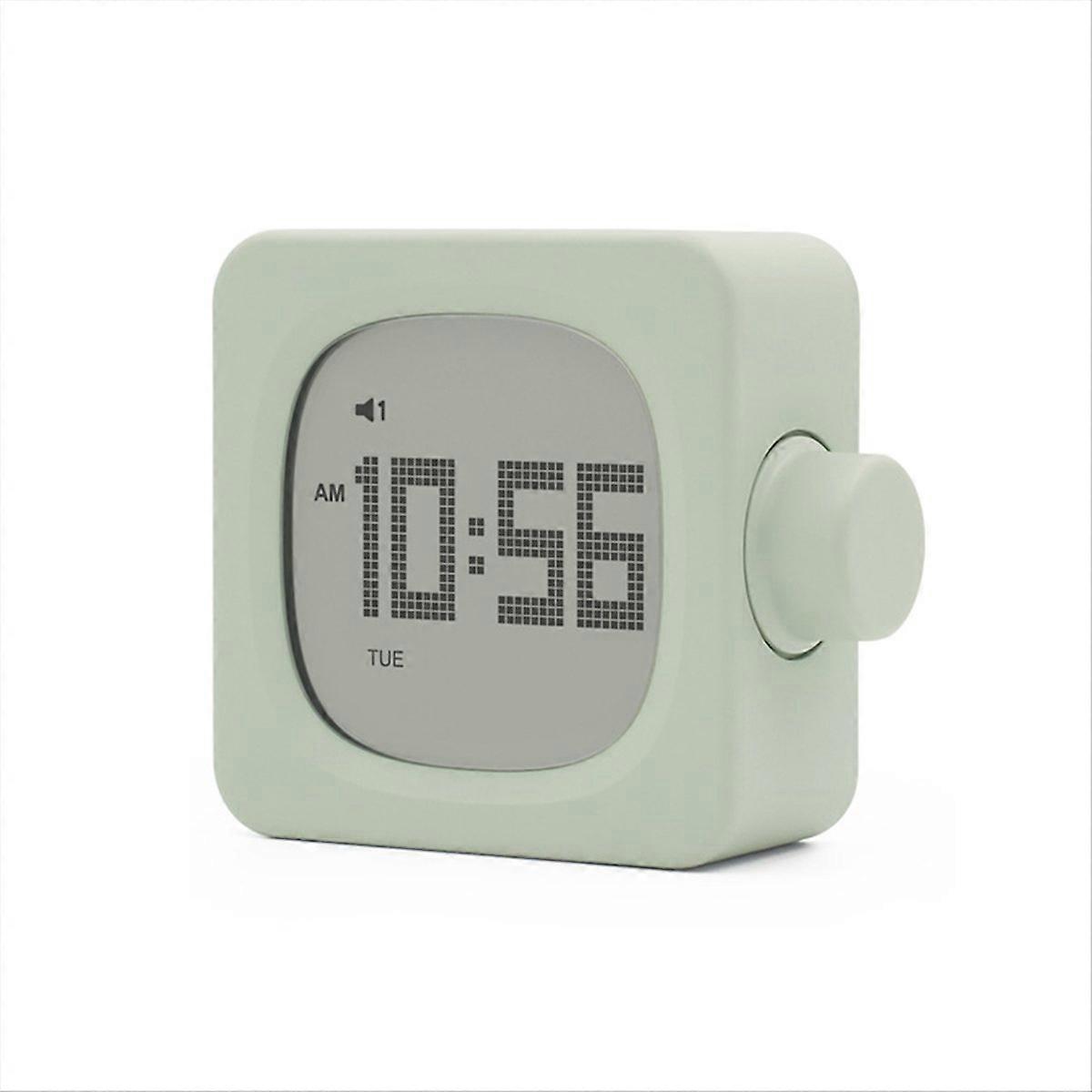 Block Small Alarm Clock Novelty Student Clock Green