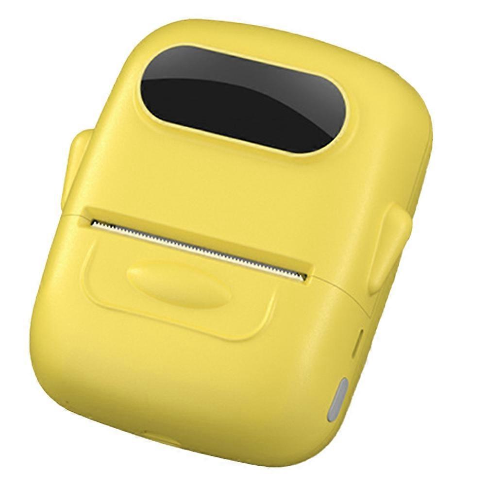 Mini-imprimante thermique portable avec autocollants, jaune
