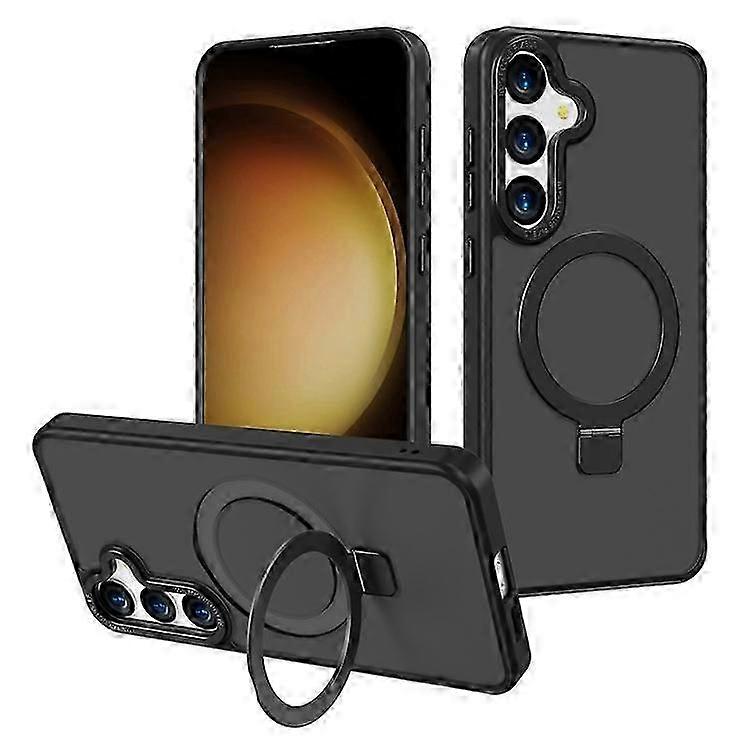 Compatible For Samsung Galaxy S24 FE Case Compatible with MagSafe Anti-Drop TPU + PC Kickstand Phone Cover