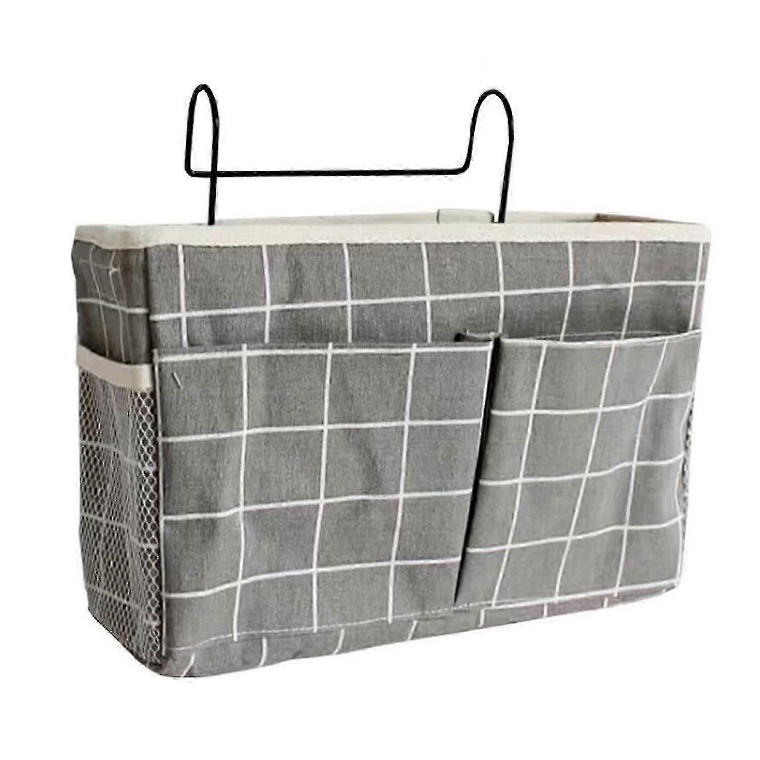 Hanging Organizer Strong Loading Space Saving Anti-deform Bedside Durable Hook Storage Basket for Do f54