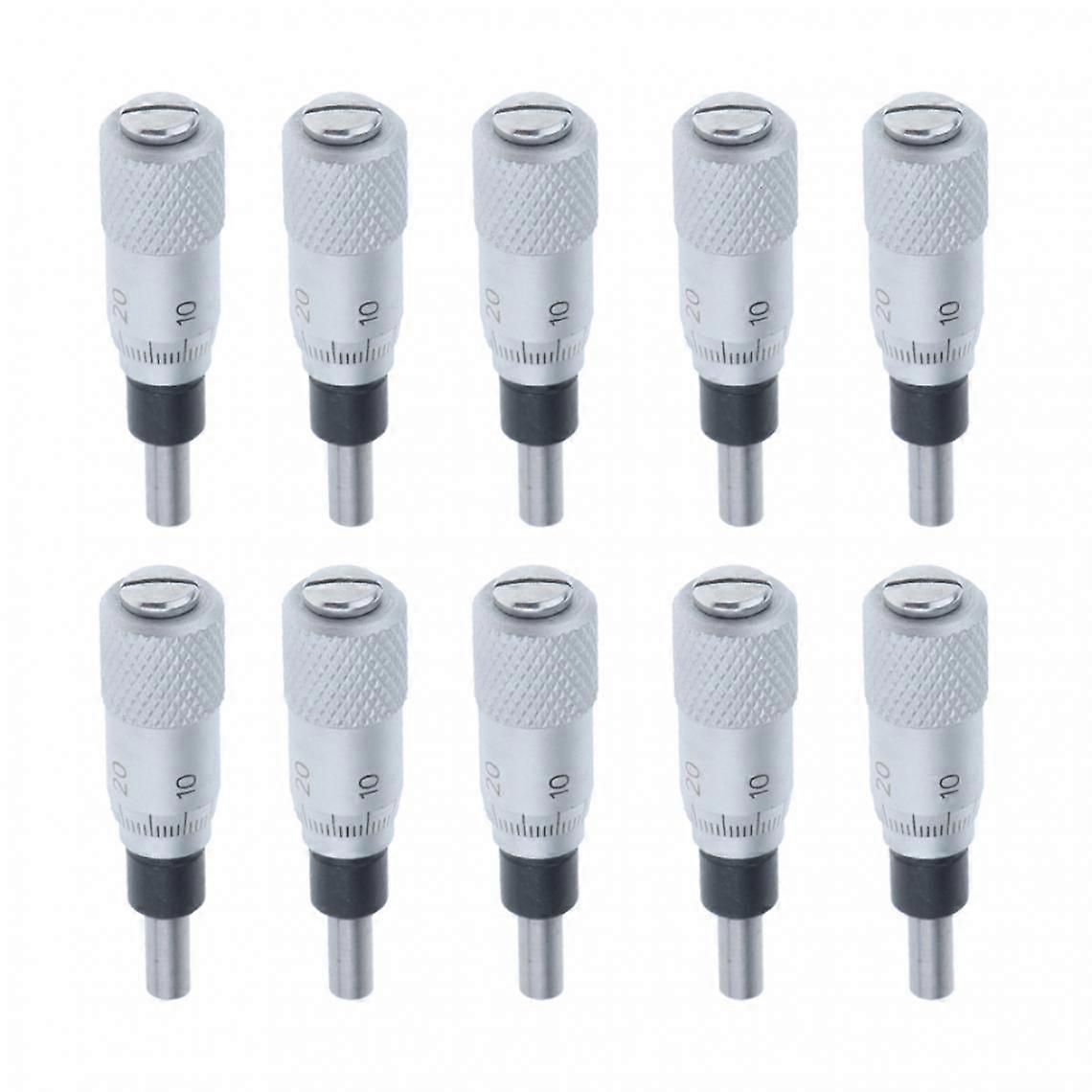 10x 0-6.5mm Head Stop 0.01 Micrometer, Metric, Spherical Face