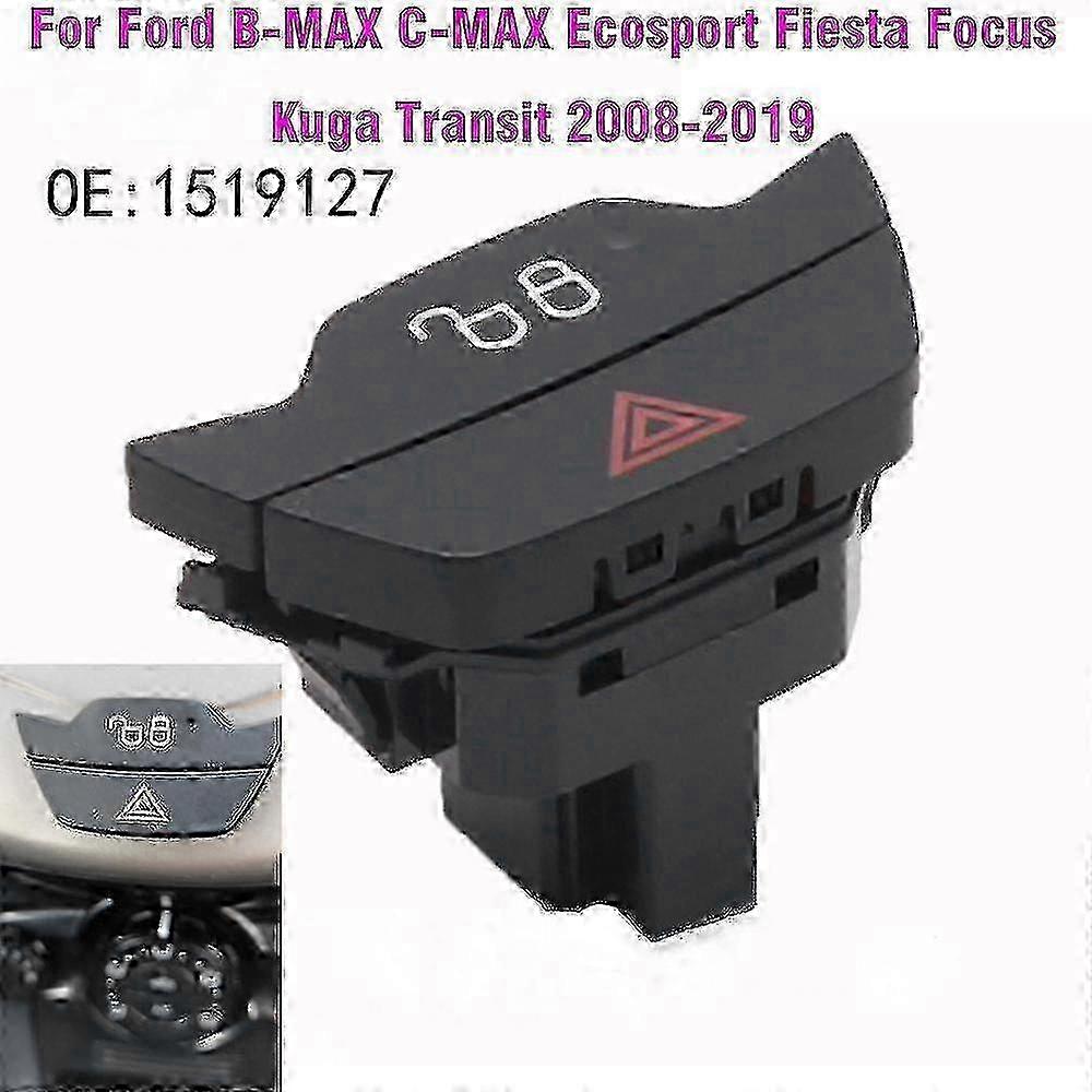 For Ford B-max C-max Ecosport Fiesta Focus Kuga Transit 2008-2019 Hazard Warning Light Button Lock Unlock Switch 1519127