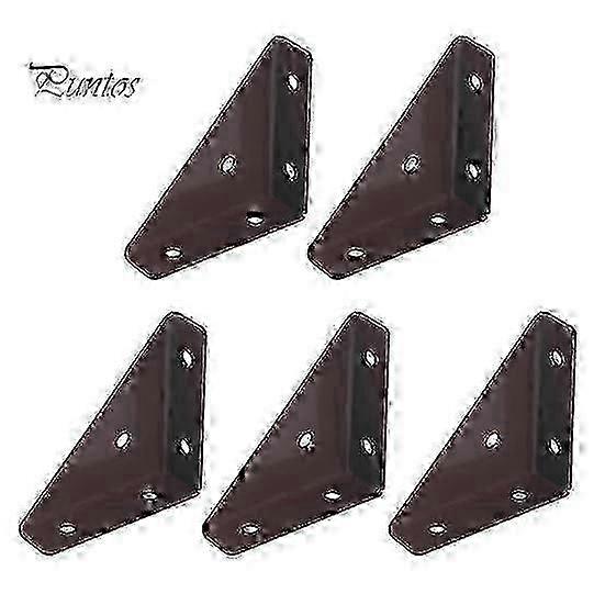 5Pcs Corner Brace Brackets Rustproof Corrosion Resistant Simple Installation 90-Degree Triangle Gusset Corner Brace Fasteners
