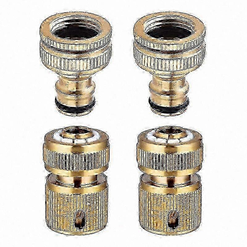 4-Piece Quick Connector Kit for Garden Hose, Tap and Pipe Connection Setcopper SZRH
