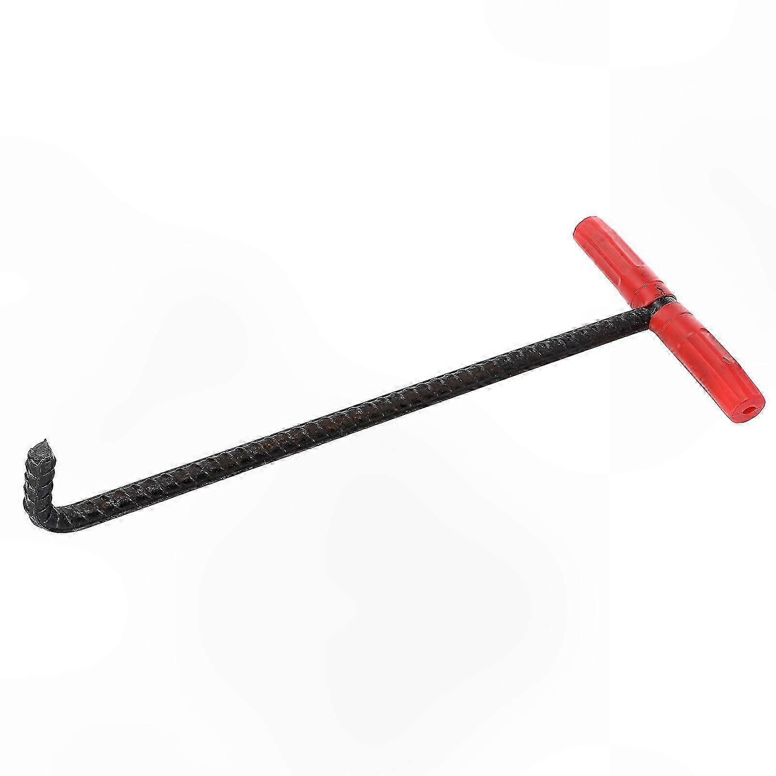 T-Shaped Manhole Cover Lifting Hook 45x20cm Sewer Maintenance Tool