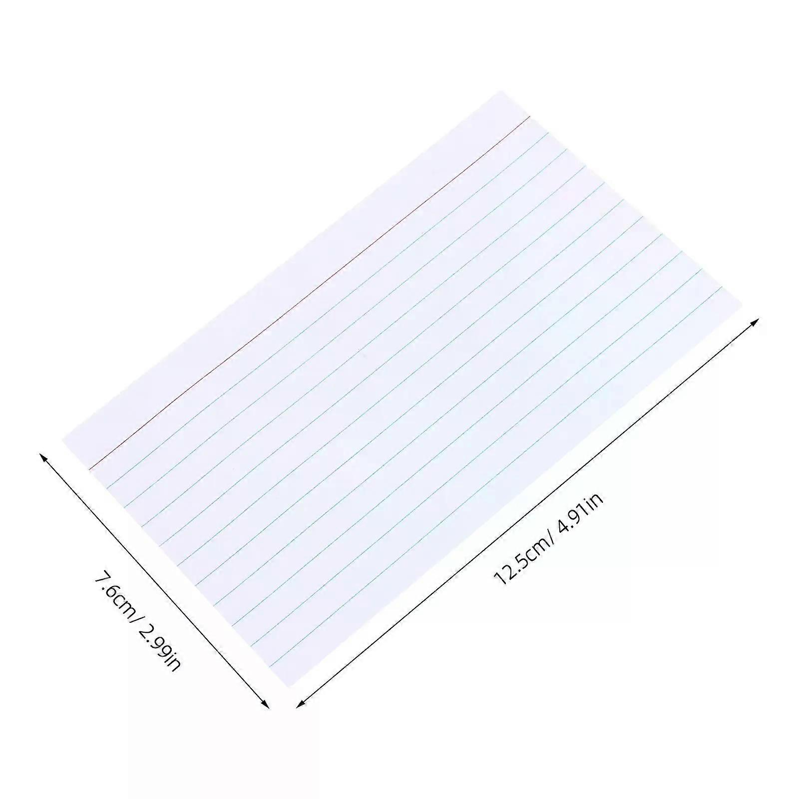 200 Pcs Index Card Lined Notebook Vocabulary Cards Memorizing Paper Office Supplies Memo Pad Study Aids Flash Card Set Ruled