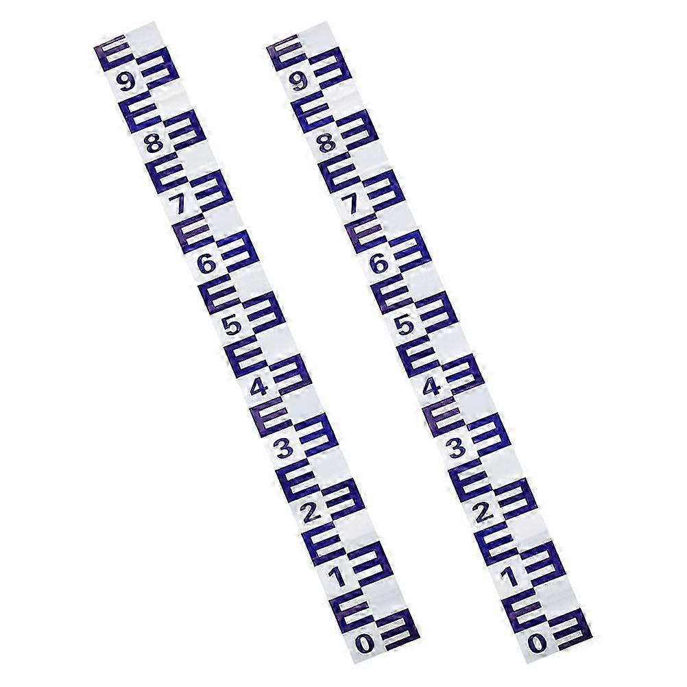 סרגל מפלס מים מצופה מדבקה מדויקת מדידת עומק מים לשימוש בלילה חברי צוות 39.43.90.1 אינץ' 2 יחידות