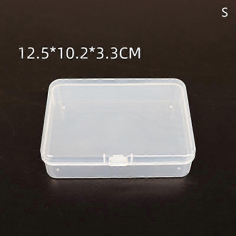 Transparent Plastic Storage Box Sauce Bottle Fruit Fork Storage Box Empty Storage Box Jewelry Rectangle Case