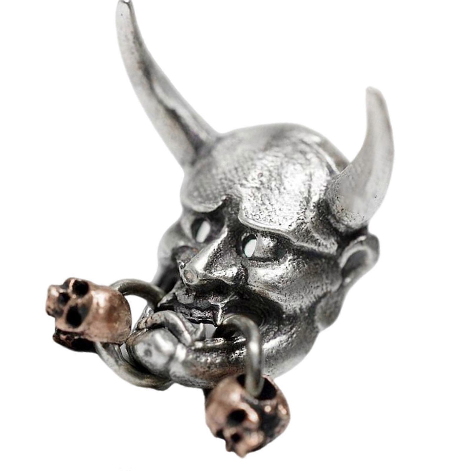 Double Pack Statement Bone Mask Ear Studs Ergonomic Design Long Lasting Finish for Modern Style Enthusiasts Multicolor