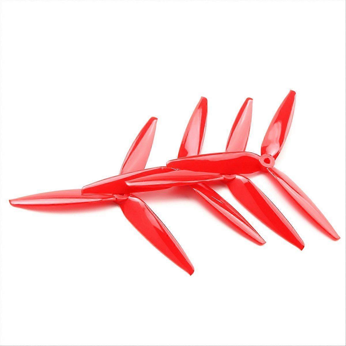 10Pairs 7inch Propeller 7X4X3 3 Blade CCW+CW PC for 8inch FPV RC Drone Red