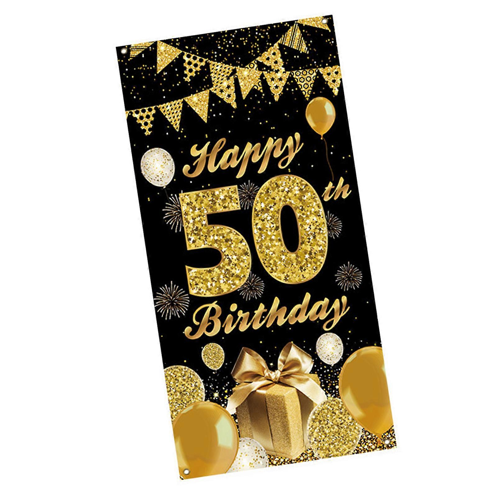 Extra Large Birthday Wall Hanging Durable Polyester Door Sign Without Equipment Required Multicolor