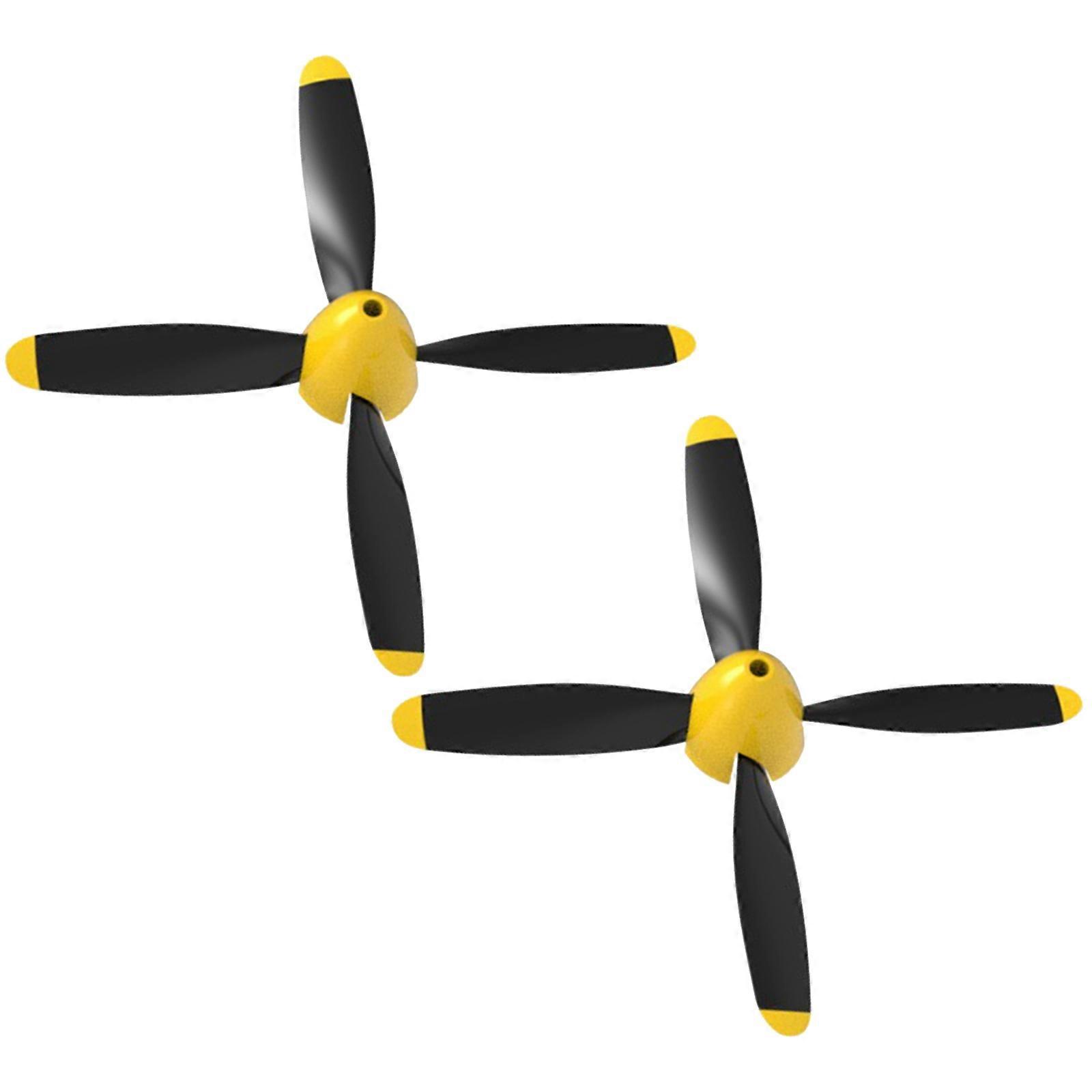 2Pcs 500mm Plane 4 Blade Propellers Strong Easy Carry Replacement Parts Simple Installs for Model Aircraft Multicolor