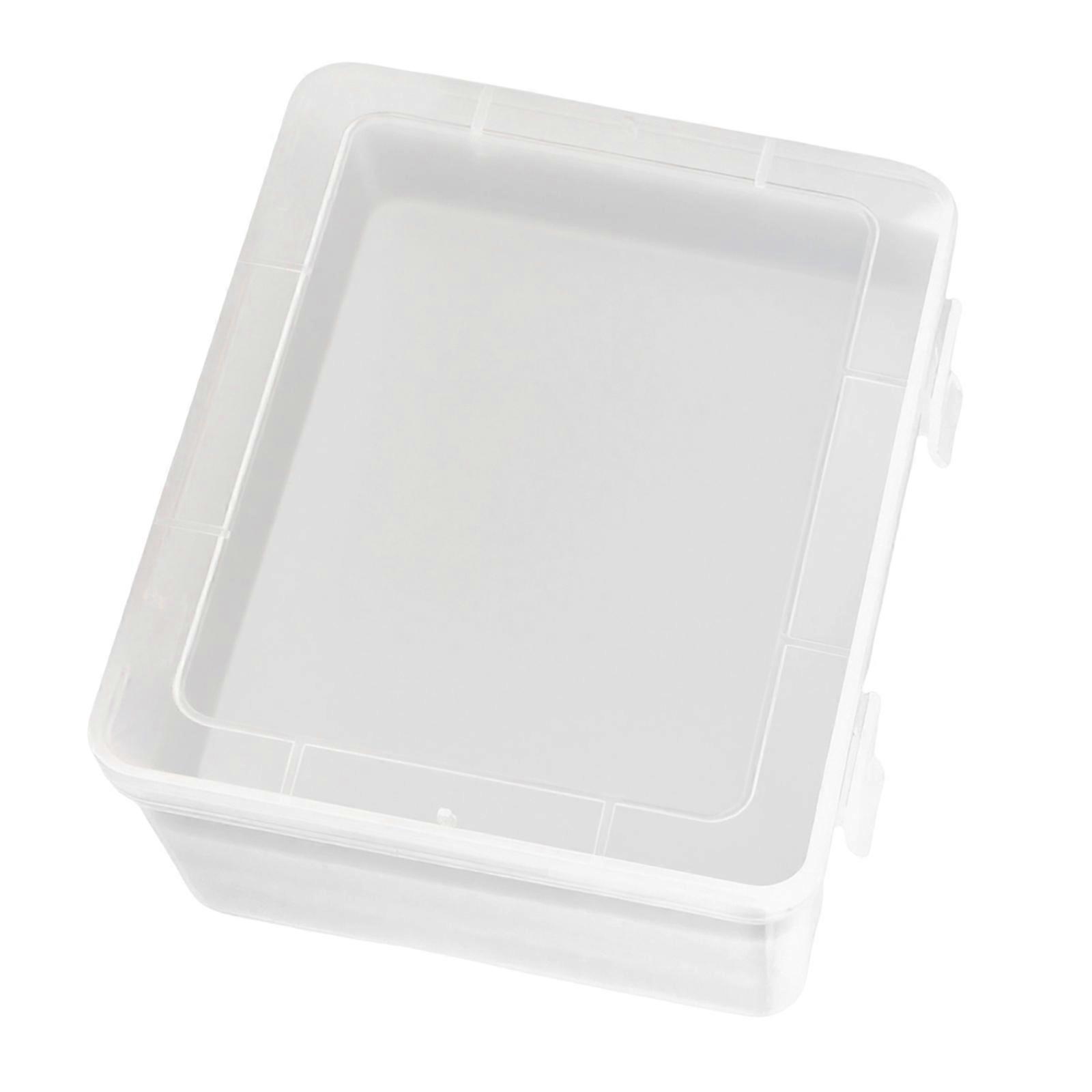 ABS Plastic Battery Storage Container For Cells Clear View Window Not Drop Case Portable Secure Locking System  transparent