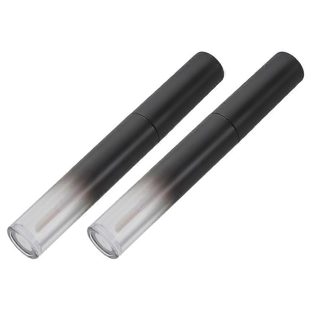 Black Round Lip Gloss Tubes Empty for DIY Lip Gloss Maker 2Pcs Set