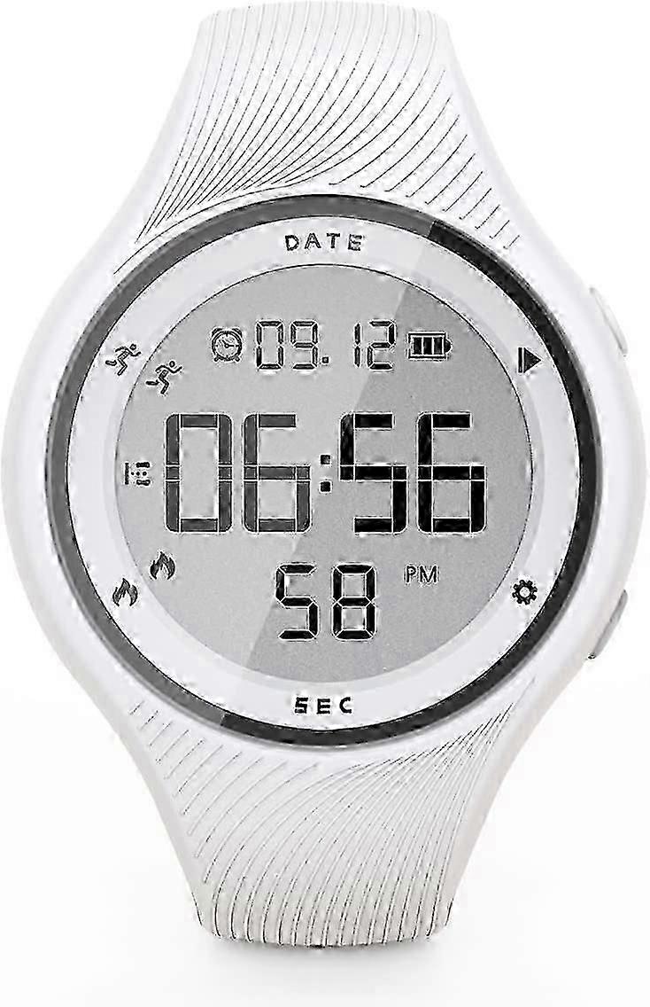Digital Waterproof Pedometer Watch, Non-bluetooth Fitness Tracker, Step Counter, Distance, Vibrating