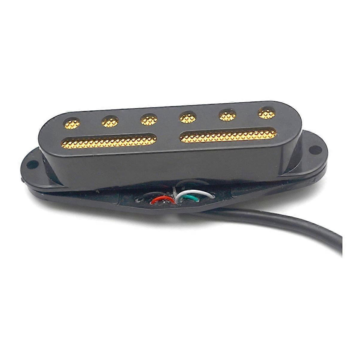 6 Hole+2 Groove Mini Humbucker with Gold and Silver Pad for -Single Coil Pickup Size 9K 4C Output Co