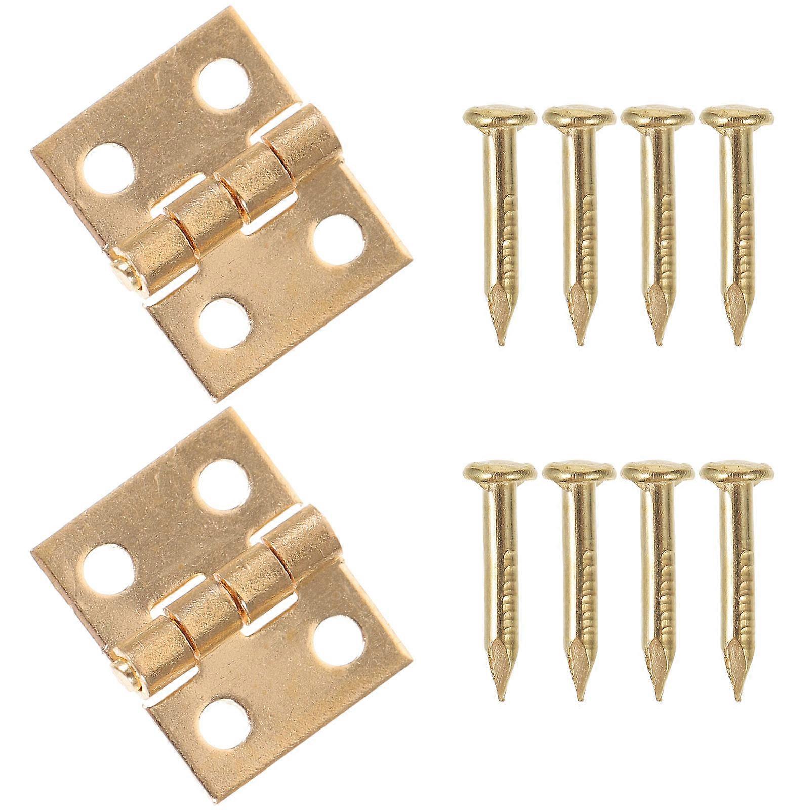 1 زوج صغير مصغرة المفصلي دمية البيت مصغرة باب نافذة الأثاث DIY المفصلي