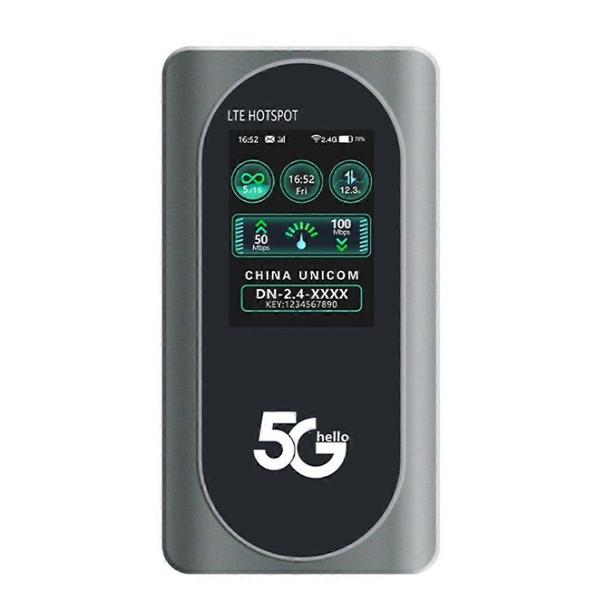 Portable 5G WiFi Router Pocket Mifi WiFi6 Dual-Band Wireless Portable 4400Mah Pocket Router with SI