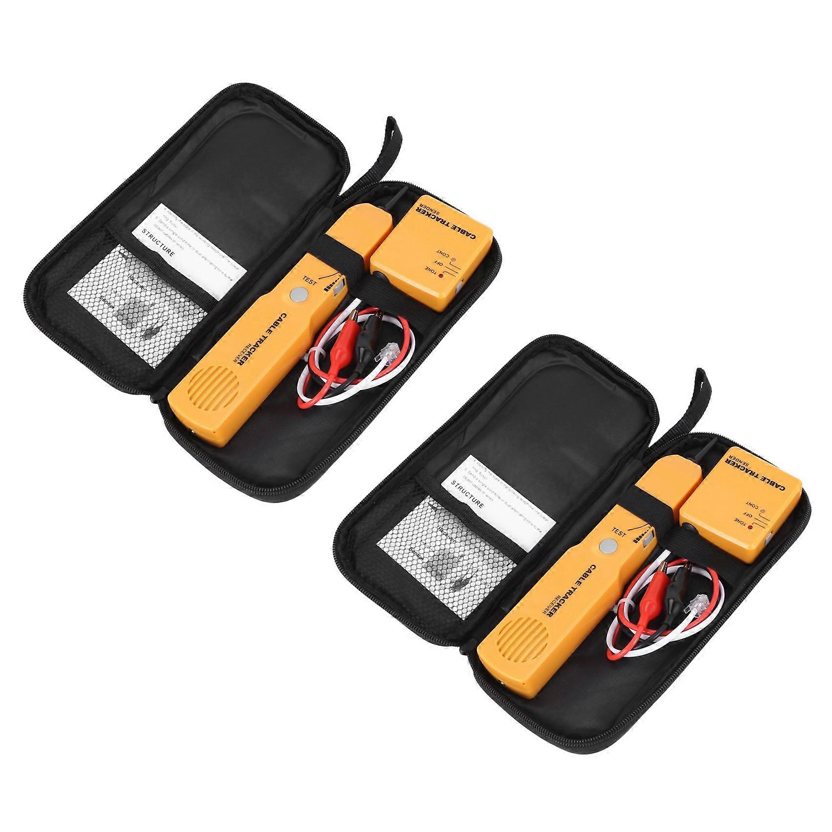 2X Cable Finder Tone Generator Probe Tracker Wire Network Tester Tracer Kit