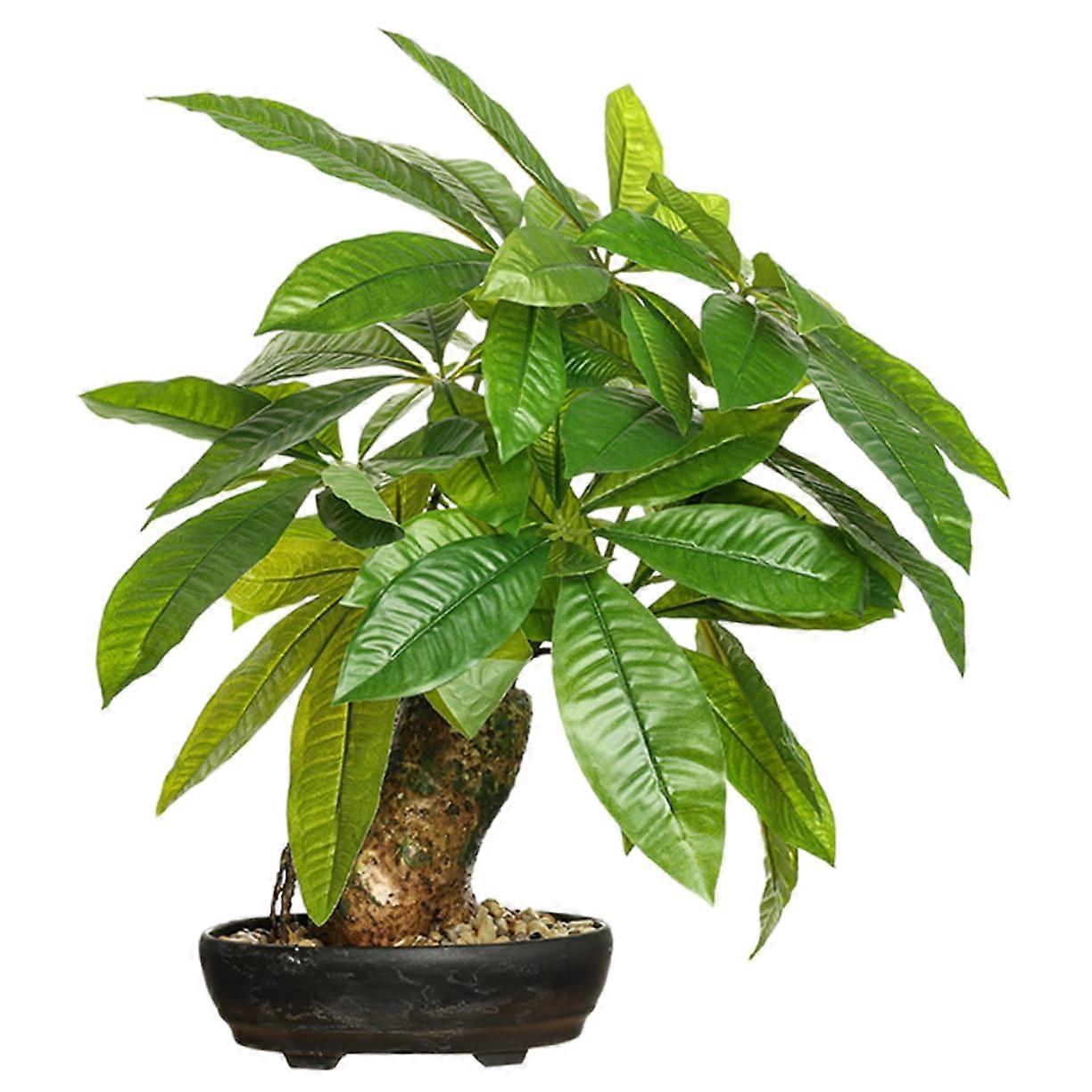 Artificial Bonsai Tree Decor with Realistic Leaves for Home Office Desk Display