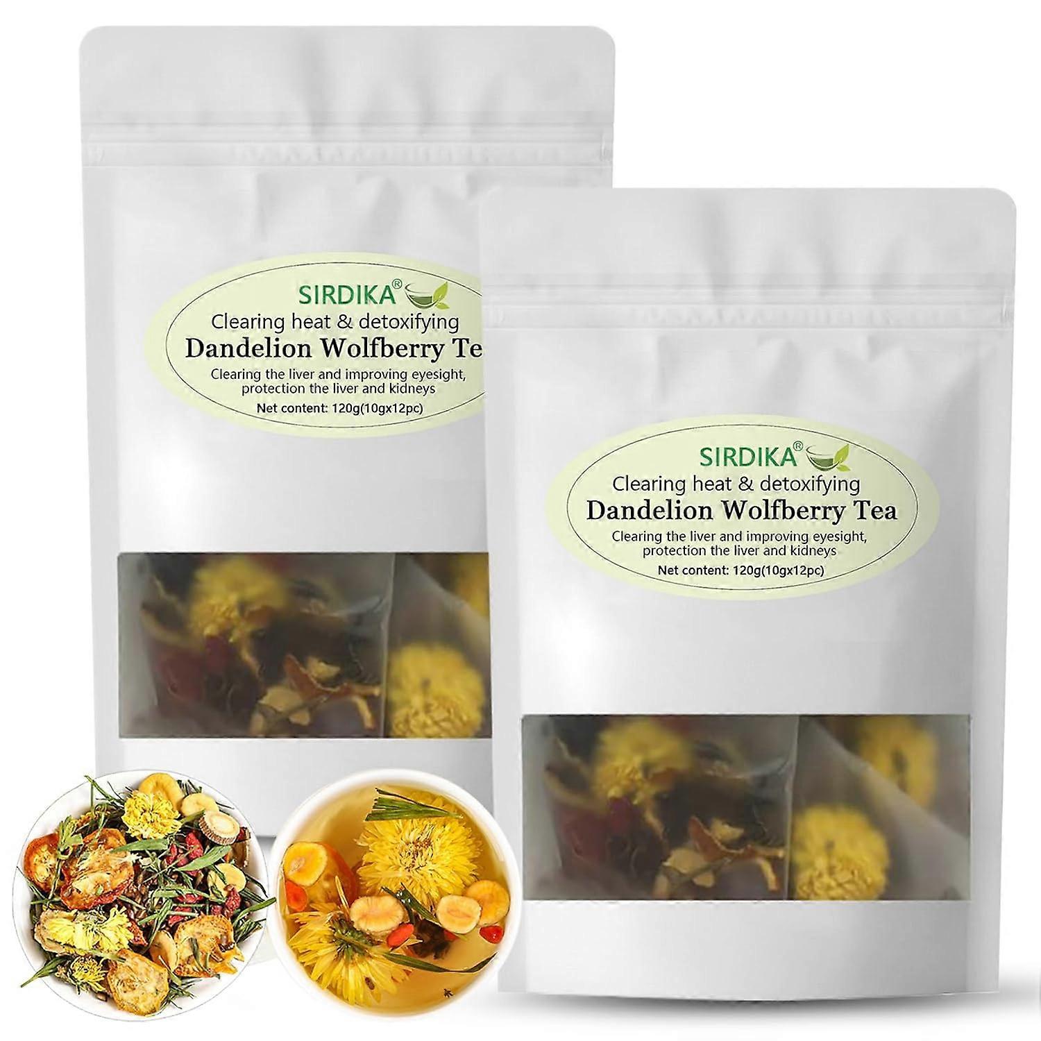 الهندباء غوجي بيري الشاي المغذي للكلى والشاي المغذي للكبد سبعة مكونات عشبية طبيعية مخلوطة شاي الأعشاب العضوية