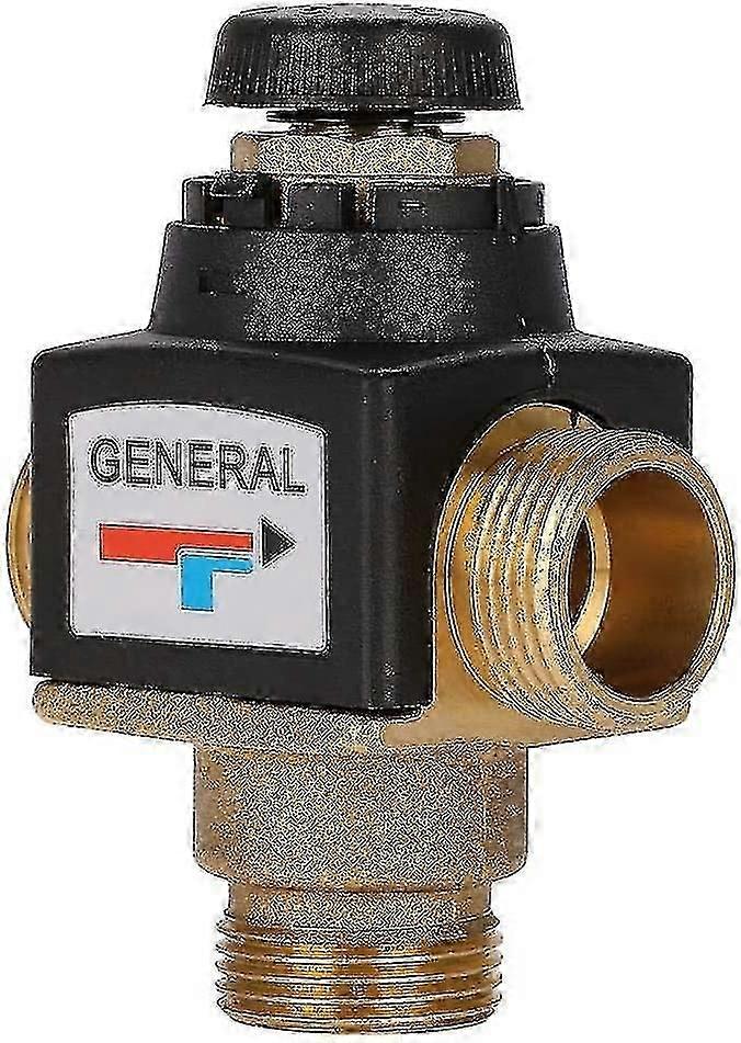 Thermostatic Mixing Valve Built-in High-flow Brass Valve, Anti-scalding, Suitable For Solar Water Heaters, Etc. (dn20-3/4 Male Thread-3