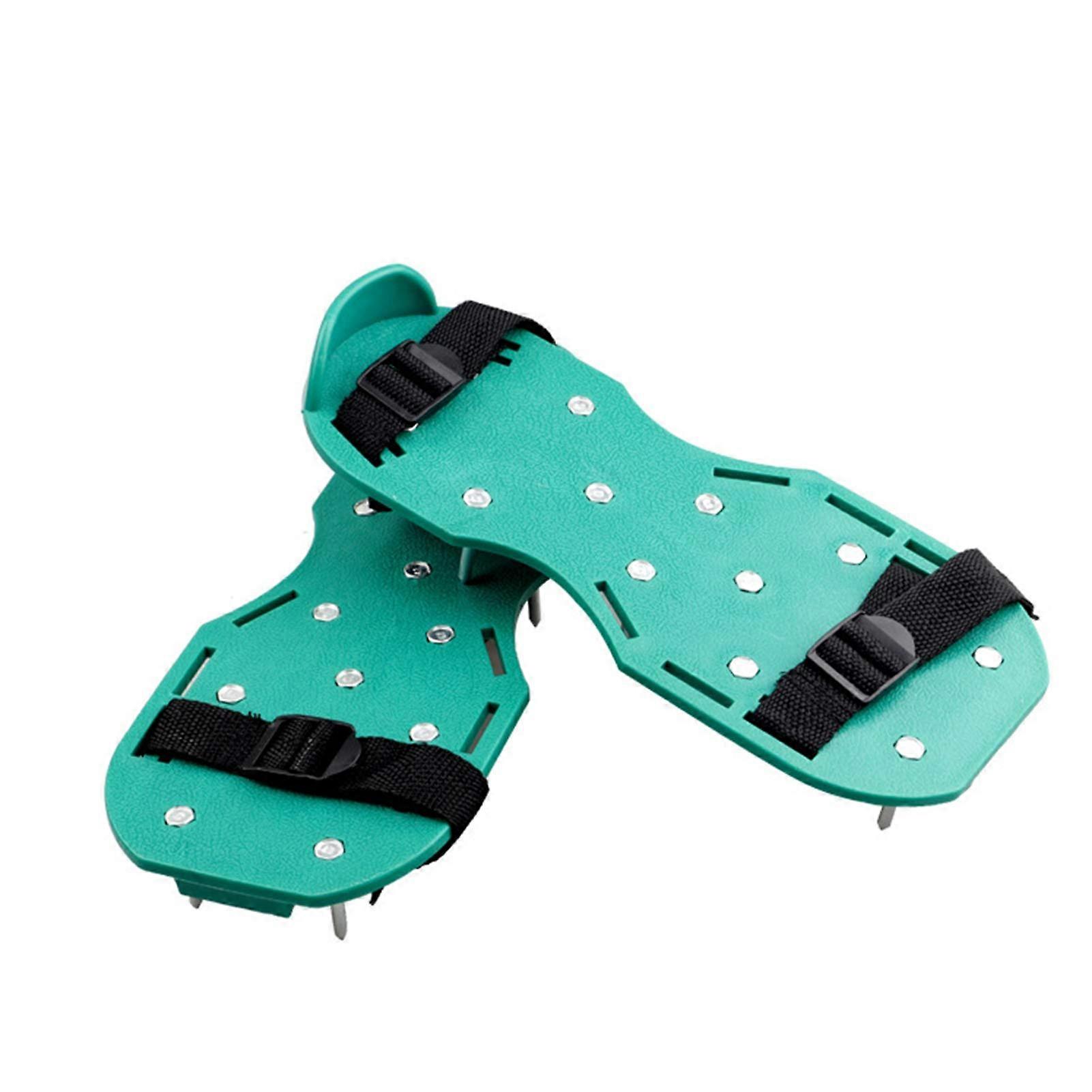Lawn Aerator Shoes with Deep Penetration Spikes and Adjustable Straps for Garden Soil Care