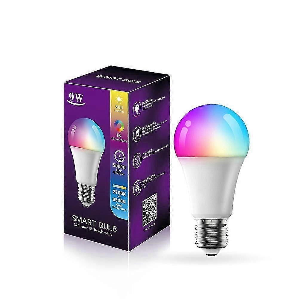 Five-way dimming 9w bulb with music rhythm control Alexa enabled