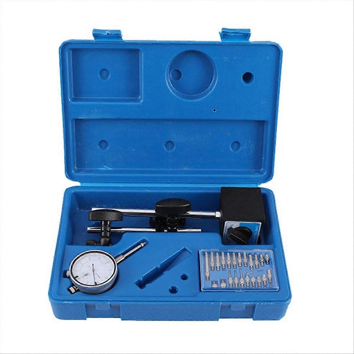 Dial Indicator with Magnetic Base Holder Fine Adjustable Long Arm