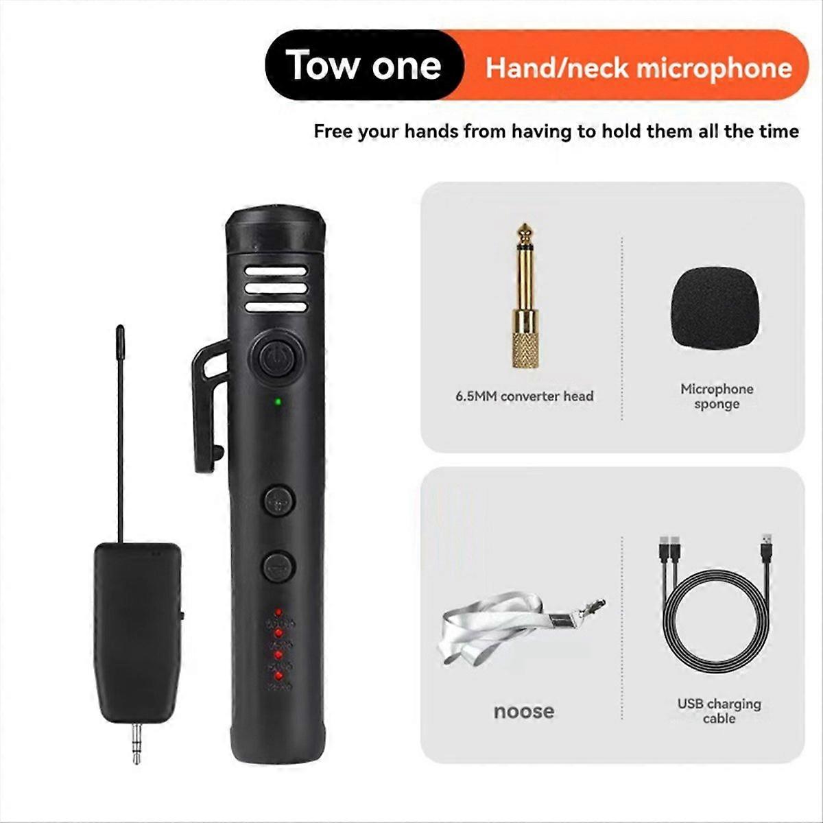 Wireless Microphone with 6.5mm Converter Adapter Teaching Microphone