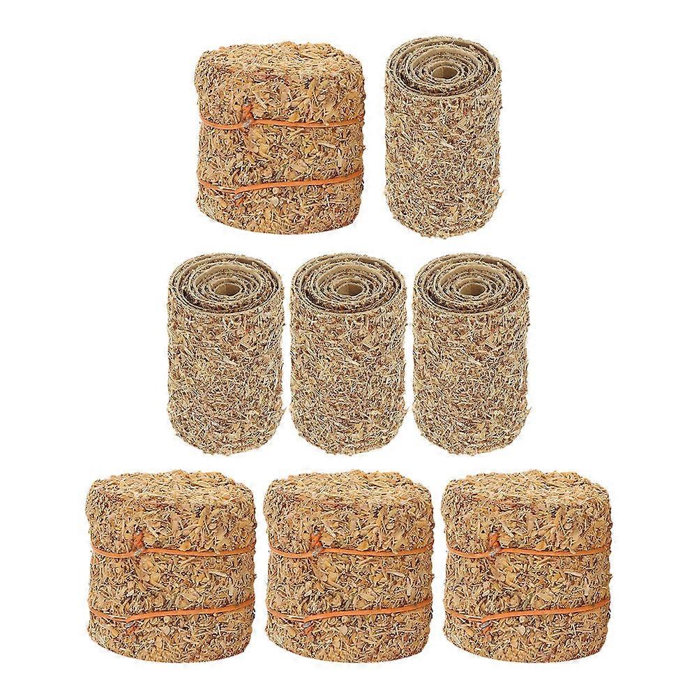 Miniature Haystack Decoration Brown Wood for Decoration 32Pcs