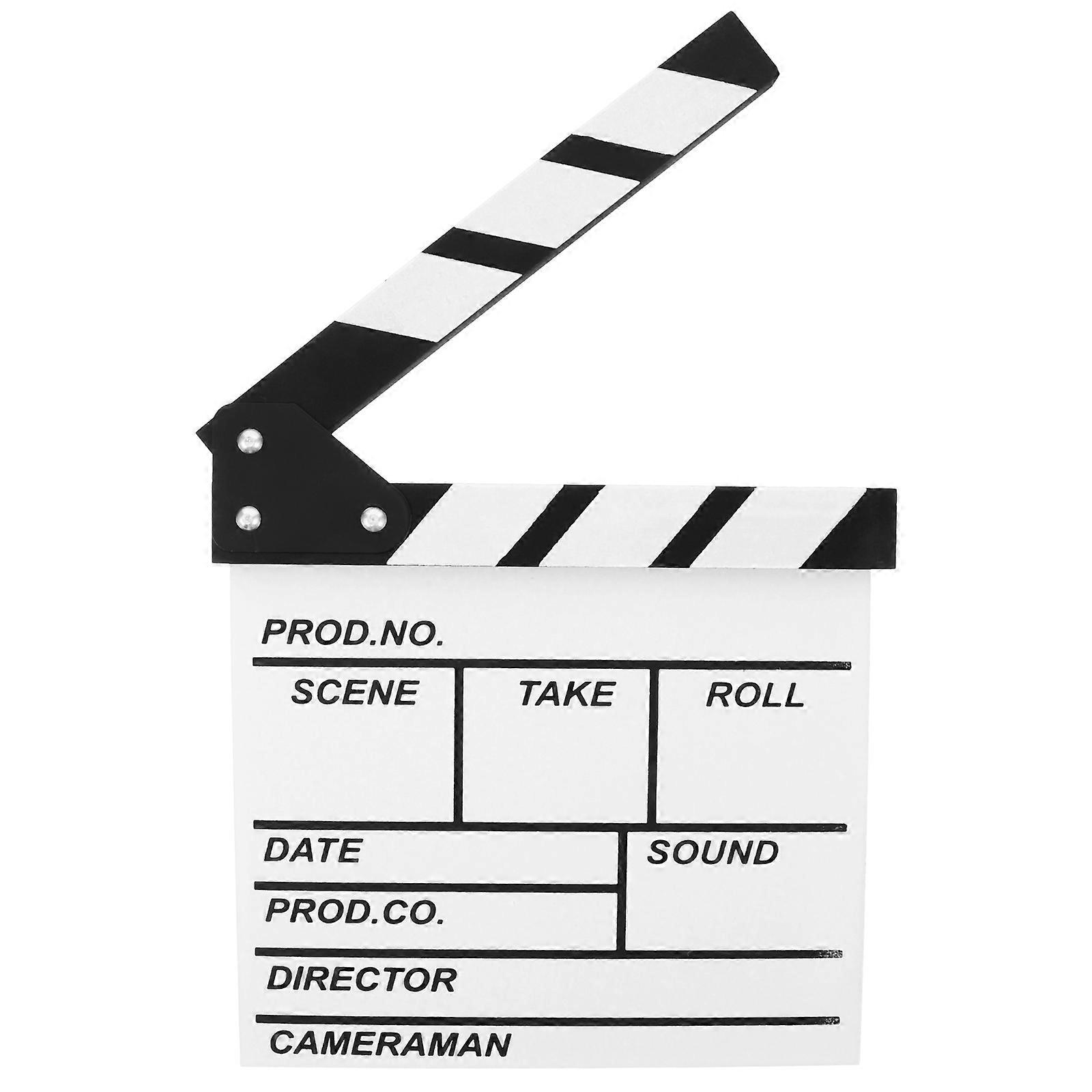 Wooden Clapper Board for Film Making Prop White