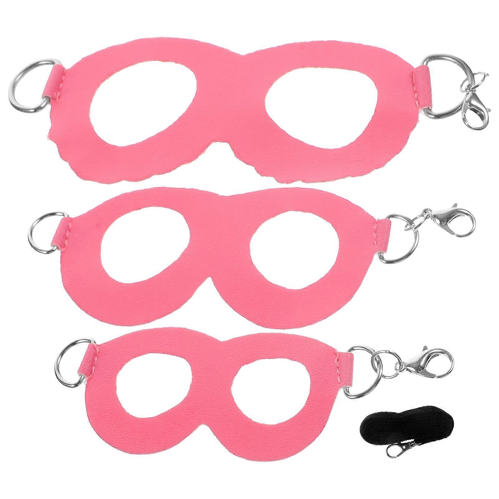 Small Pet Outdoor Harness Leash Adjustable 3Sets Pink