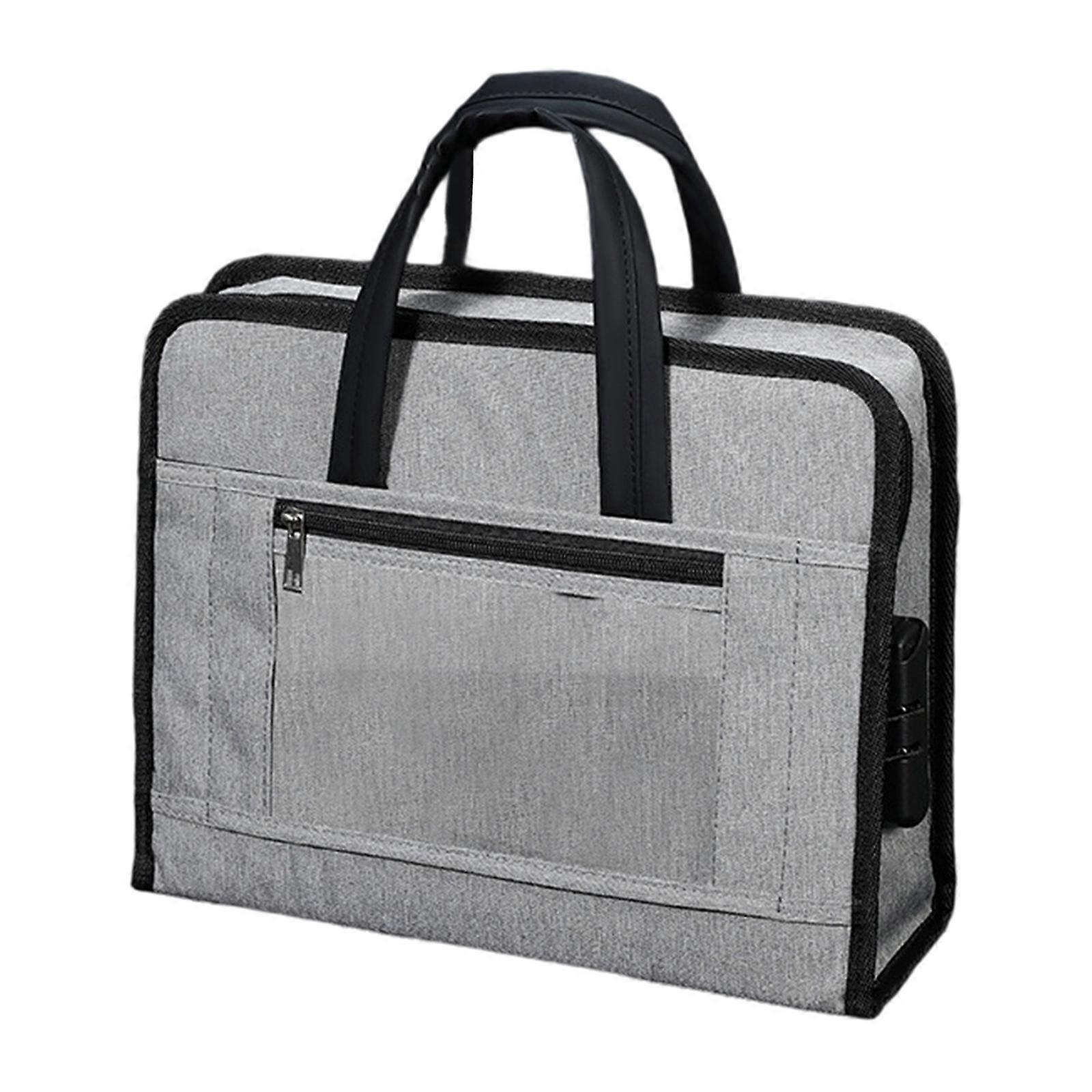 File Bag Large Capacity Carriers For Documents Books Daily Essential Space Saving Design For Small Homes And Travel  Grey