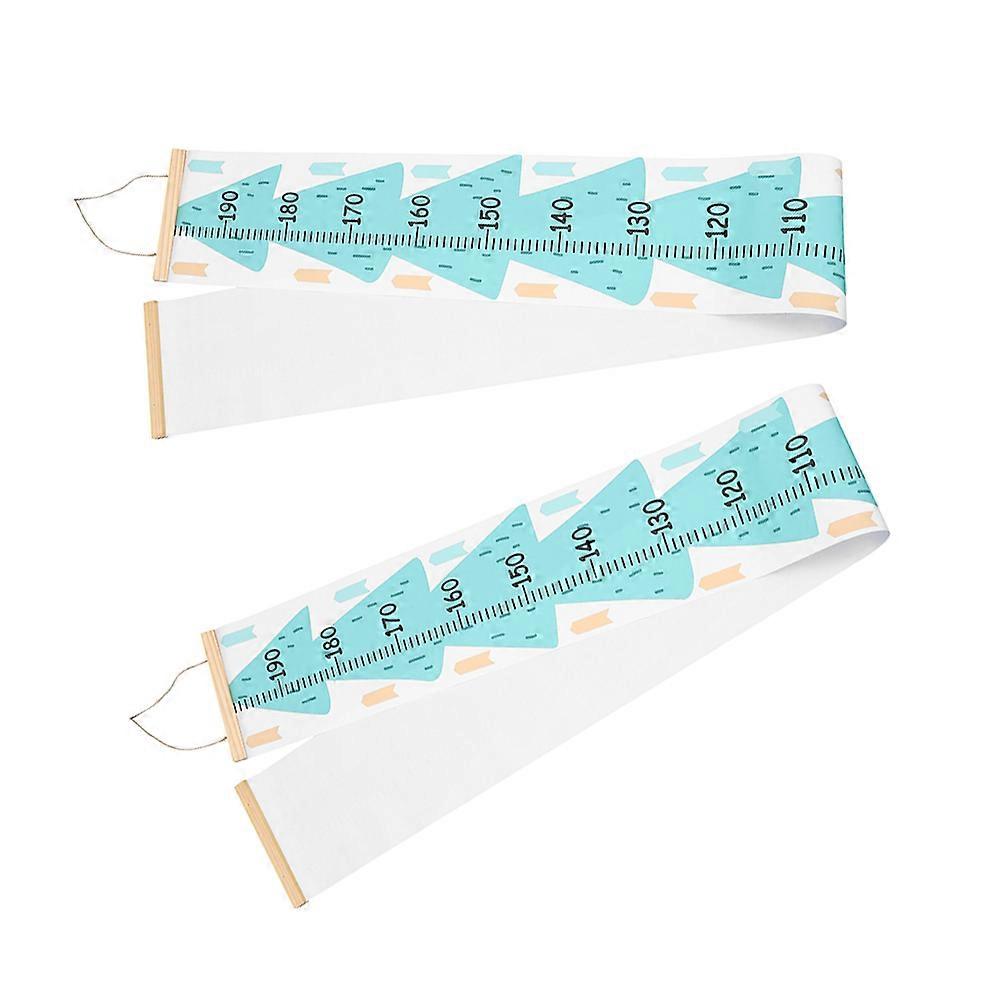 Height Chart Wall Sticker Rectangle Minimalist Design Green Non-Woven Fabric 2Pcs