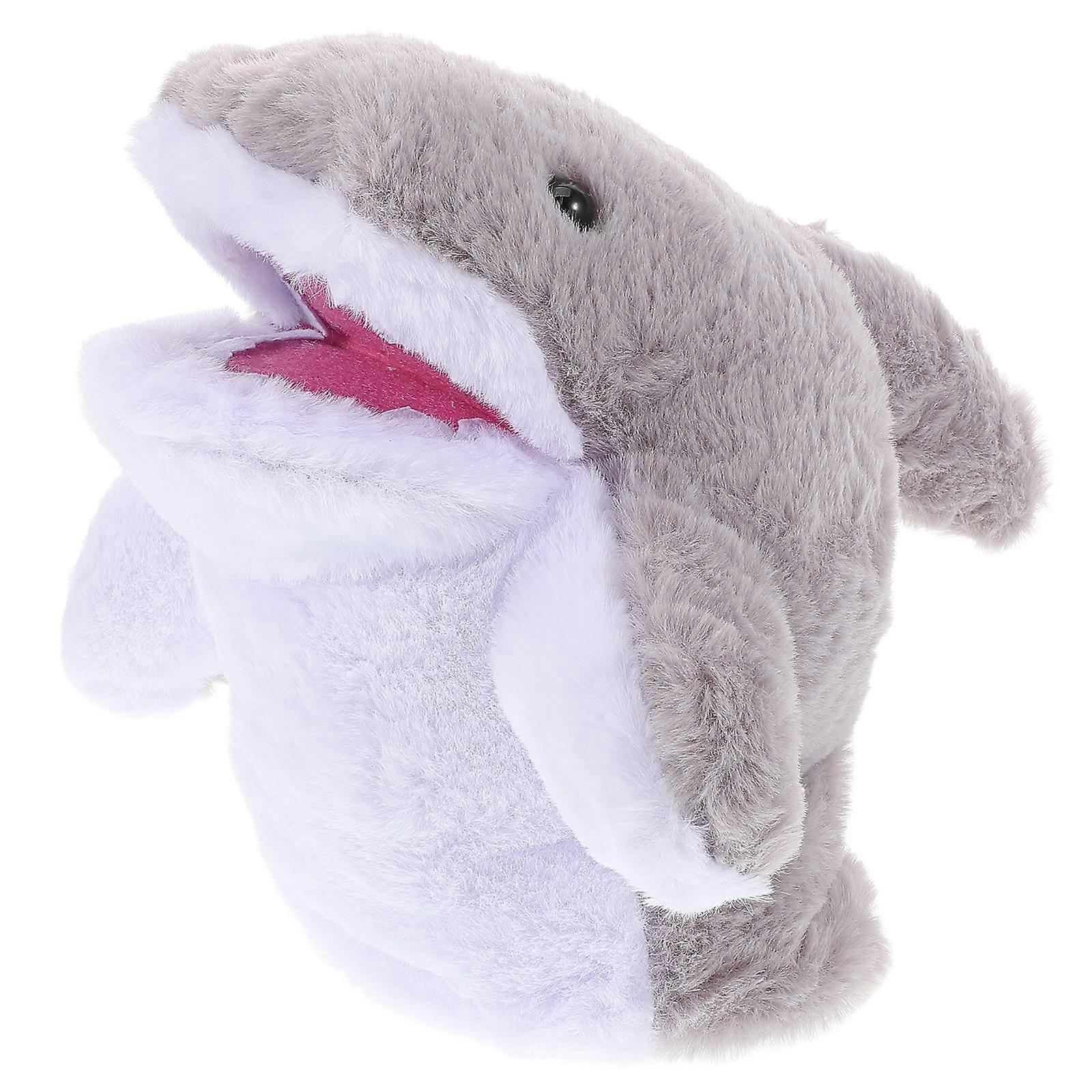 Plush Shark Hand Puppet for Kids Interactive Storytelling