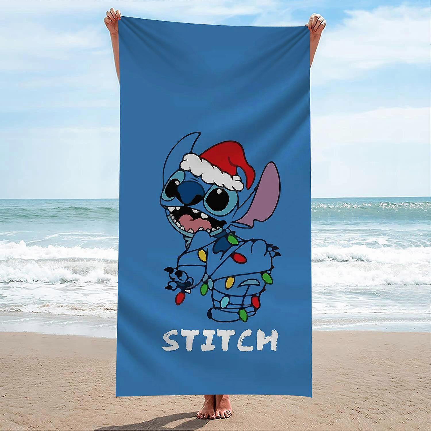 Stitch beach towel, microfiber digitally printed, quick-drying, beach/swimming towel, extra soft.