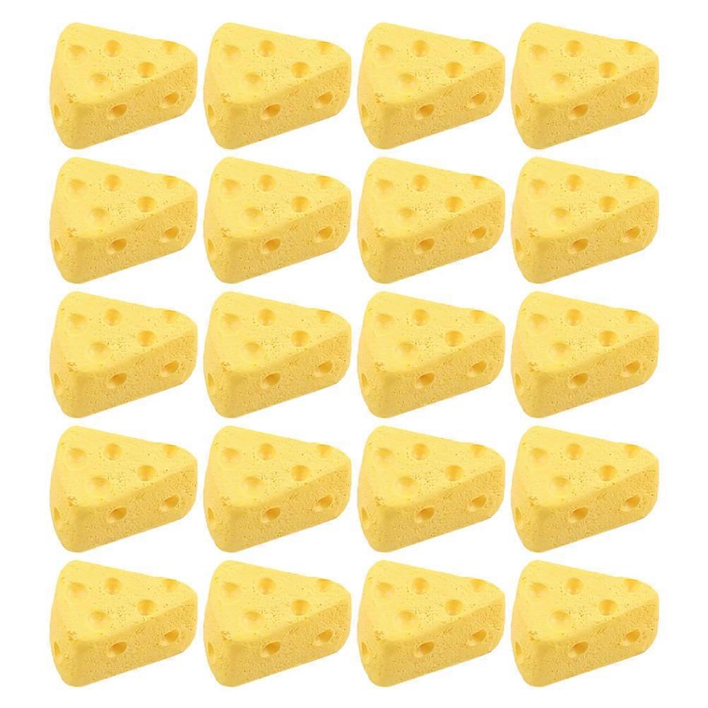 Artificial Cheese Mini Cheesecakes for Decoration Yellow 60Pcs