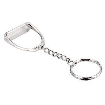 8Pcs Simple Elegant Design Western Stirrup Keychain Key Ring Hanger Tool for Men Women Bag Decoration Equestrian