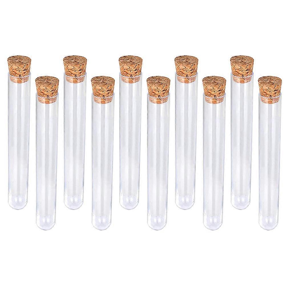 Assorted Color Test Tubes with Cork for Scientific Experiment 24Pcs Plastic