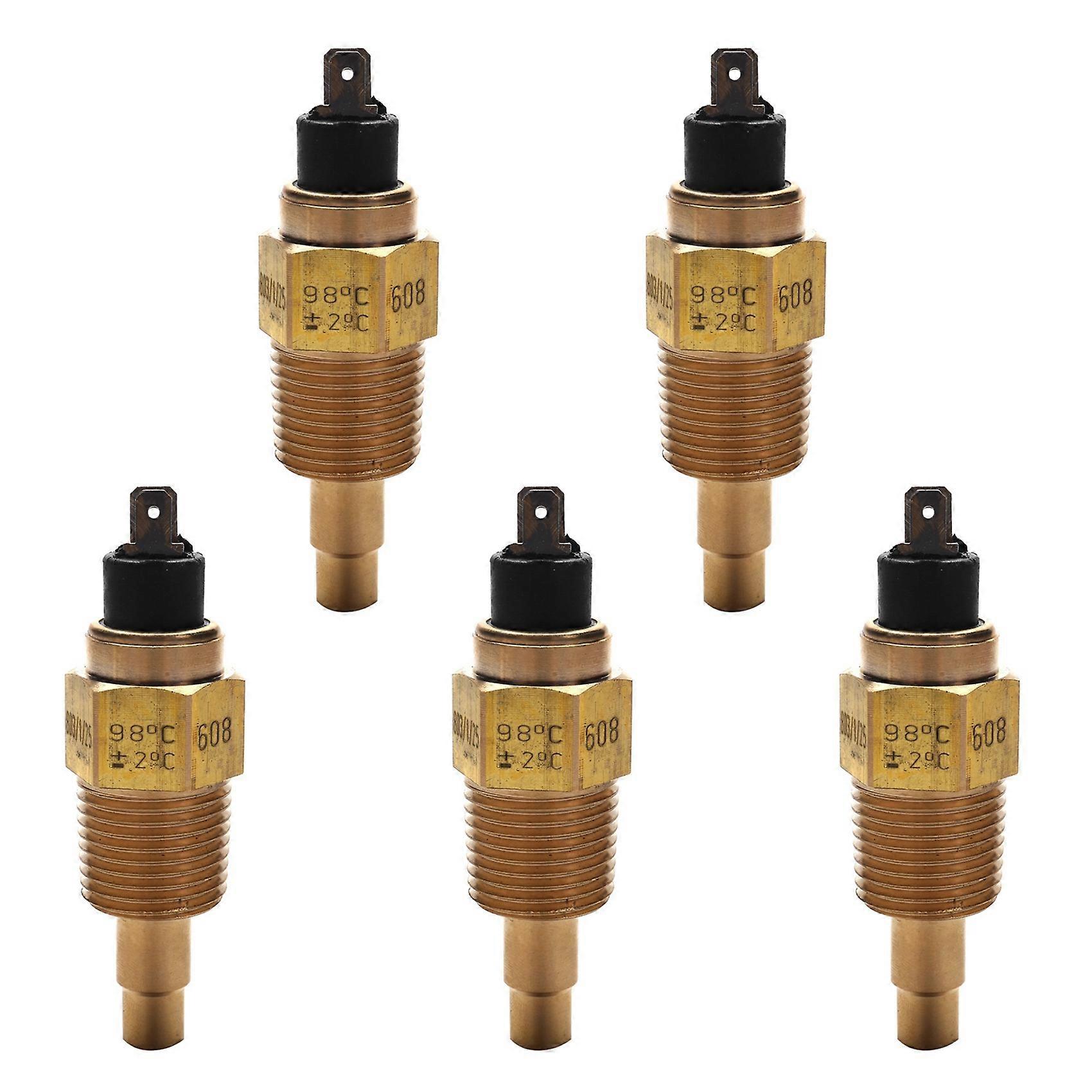 5X Vdo 1/2 Npt 21mm Thread Engine Oil Temperature Sensor Water Temperature Sensor for Generator Set