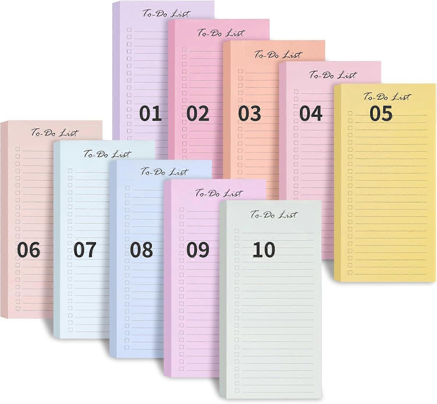 50 sheet Daily Schedule Memo pad Candy Color To Do List Time Sticky note Schedule planner stickers Office School Supplies