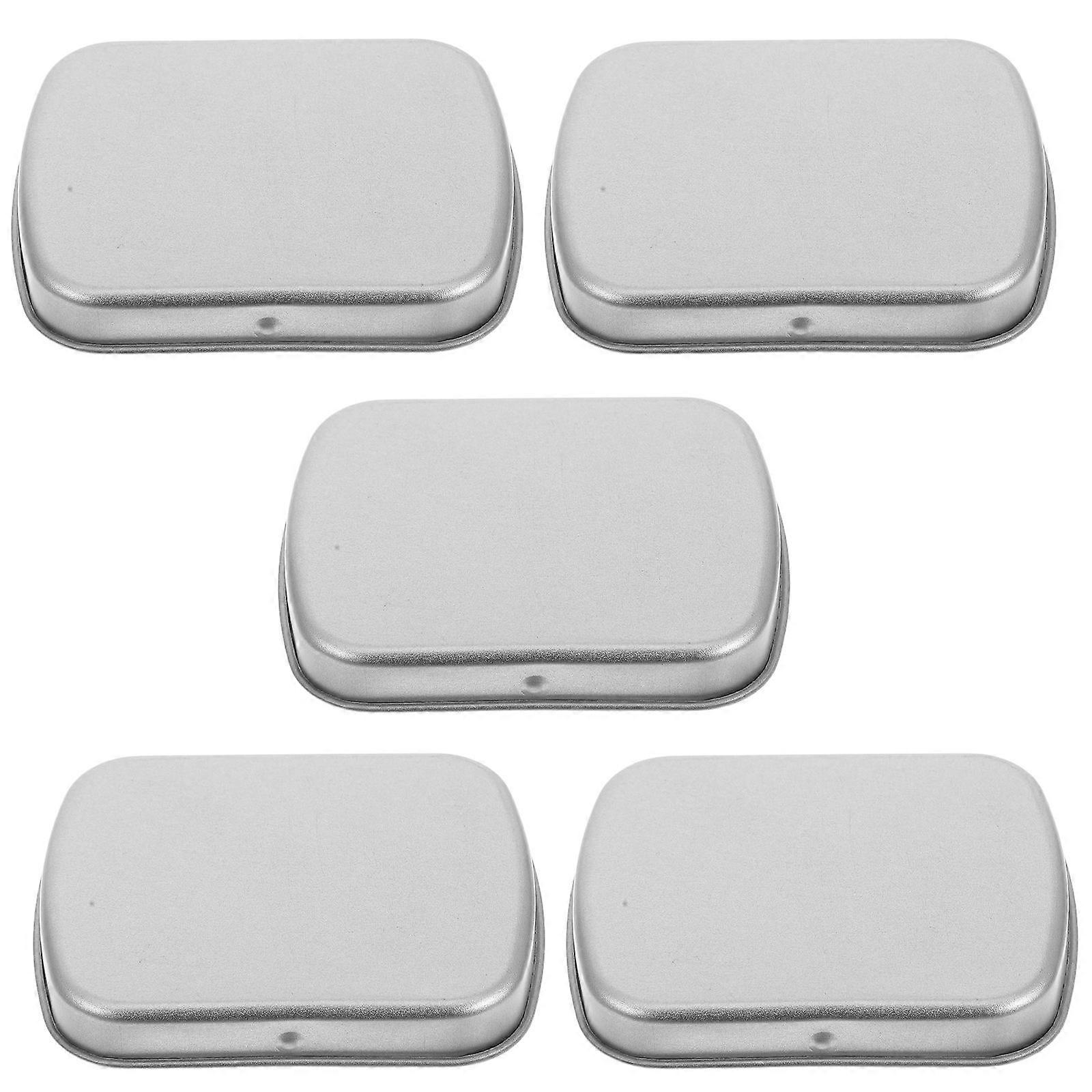 Flip Top Storage Box Rectangular Metal Tin Box for Home Organizer 15Pcs