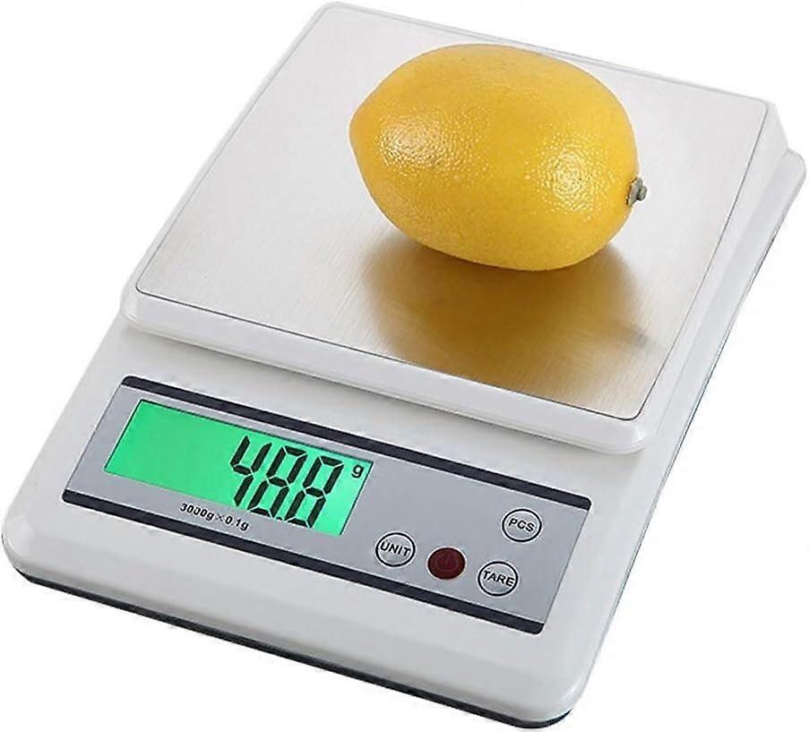 Stainless Steel Digital Kitchen Scale with Backlit Display, Precision Food Weighing for Baking